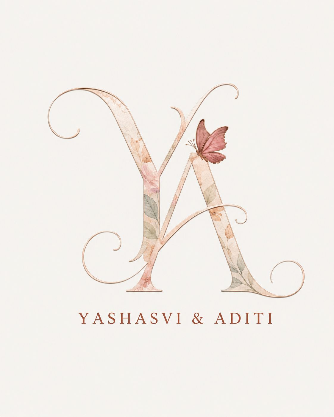 Yashasvi and Aditi's floral YA monogram